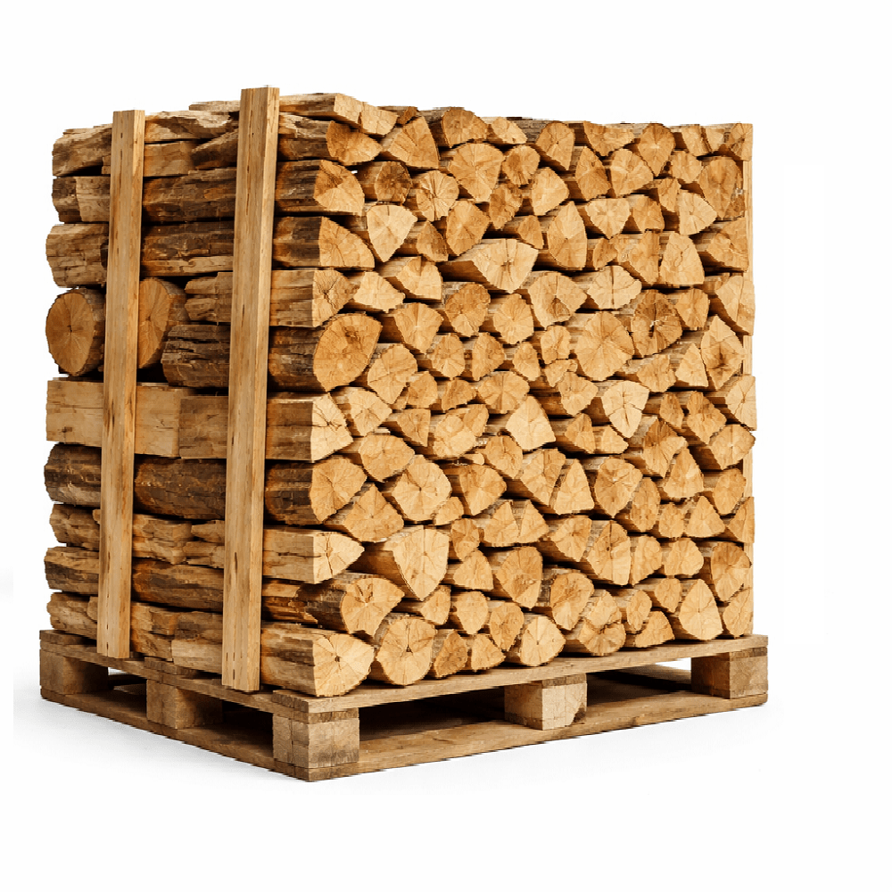 PRESENTATION-PALETTE-BUCHES-50-CM.png Brennholz 50 cm auf Palette, garantiert trockenes Hartholz – Bild 1