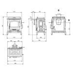 Holzofen mit Flachheizung Isetta Con Cerchi.16 - 7,3 kW – Bild 4