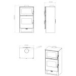 Holzofen mit Carrio Inox-Ofen – 9 kW – Bild 6